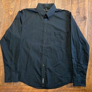 Ben Sherman Original Long Sleeve Button-down Medium M 2 Black Mod Punk EXC
